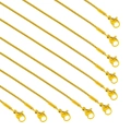 Gepolijste gouden box chain ketting met karabijnsluiting voor dames van roestvrij staal metaal - 1.2mm*40+5cm / 1.2 Goud