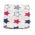 Red and blue star pattern drawstring gift pouches made of linen fabric for jewelry storage - Red And Blue Star Style (Hz-018)