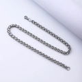 Men's stainless steel wheat chain necklace with lobster clasp on a light grey background - Width Three (Length Forty Five) / Steel