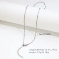 Silver stainless steel box chain necklace with lobster clasp, 1.2mm width, 45cm length - 1.2mm Box Chain-Silver