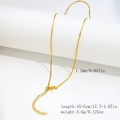 1.2mm gold plated stainless steel snake chain necklace with lobster clasp 45cm - 1.2mm Octagonal Snake Chain-Gold