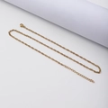 Détail du collier à mailles vagues en or 18 carats avec fermoir mousqueton et extension - 2.5mm*45+5CM / Doré