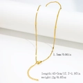 18K gold plated stainless steel thin chain necklace with 1.5mm width and 45cm length - 1.5mm Flattened Curb Chain-Gold