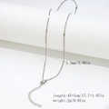 Silver stainless steel snake chain necklace with lobster clasp and adjustable length extension - 1.5mm Flattened Curb Chain-Silver