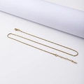Detail van vergulde roestvrijstalen slangenketting met stevige karabijnsluiting - 1.2mm*45+5cm / Goud