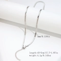 Polished silver 3mm flat snake chain necklace in stainless steel with lobster clasp - 3.0mm Herringbone Chain-Silver