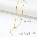 18k gold plated stainless steel snake chain necklace with lobster clasp 1.2mm width - 1.2mm Square Snake Chain - Gold