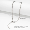 Minimalist silver 3mm stainless steel paperclip chain necklace with lobster clasp - 3mm Paperclip Chain-Silver