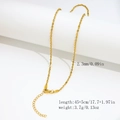 Golden stainless steel rope chain necklace 2.3mm width with 18k vacuum plating finish - 2.3mm Twisted Dense Chain-Gold