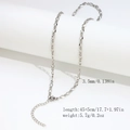 3.5mm silver stainless steel chain necklace with lobster clasp and adjustable extension - 3.5mm Twisted Lip Chain-Silver