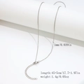 1mm slim stainless steel chain necklace in silver finish with 45+5cm length specs - 1mm Chopin Chain-Silver