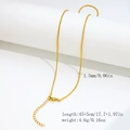 Minimalist 1.5mm gold plated stainless steel snake chain necklace 45cm with extension - 1.5mm Round Snake Chain-Gold