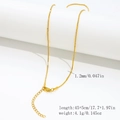 1.2mm gold plated snake chain necklace in stainless steel with lobster clasp and extender - 1.2mm Polished Round Snake Chain-Gold