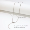 Polished silver stainless steel 1.2mm snake chain necklace with lobster clasp - 1.2mm Polished Round Snake Chain-Silver