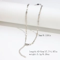 Minimalist 3mm silver stainless steel flat rectangular link chain with lobster clasp - 3mm Lip Chain-Silver
