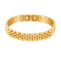 Bracciale a maglia stile orologio in acciaio inossidabile dorato 10mm per uomo e donna - 1,5 cm di larghezza / Oro