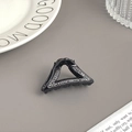 Pinza per capelli a triangolo nero minimalista con strass argentati per acconciature - Base Nera Triangolo Con Strass Nero