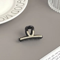 Minimalistischer schwarzer Haarklammer mit goldenen Strasssteinen und Kreuzdesign - Kleiderbügel-Stil Schwarz Basis Mit Klarem Strass