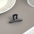 Minimalistische kleine schwarze Haarklammer mit glitzernden Strasssteinen für Haare - Kleiderbügel-Stil Schwarz Basis Mit Schwarzem Strass