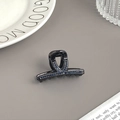 Minimalistische schwarze Haarklammer mit Kreuzdesign und blauen Akzent-Steinen - Kleiderbügel-Stil Schwarz Basis Mit Blauem Strass
