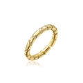 Anello in rame placcato oro 18 carati con design a spirale e micro-pavé di zirconi cubici - Aperto Regolabile / Stile Zirconia Bianca a Spirale (11102)