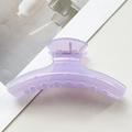 Détail de la pince à cheveux papillon lavande translucide avec ressort en métal et dents - Pince à Cheveux Droite Gelée(89964) / PS / 11.5CM / Mauve Clair