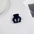 Gros plan d'une petite pince à cheveux noire mate pour queue de cheval et frange - 5cm Pince Citrouille-Noir Mat