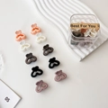 Mini pinces à cheveux en forme de cœur mat aux couleurs pastel sur fond blanc élégant - Style Ton Chaud Cœur (En Boîte)