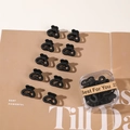 Mini pinces à cheveux cœur noir mat avec boîte de rangement pour la coiffure - Style Noir Cœur (En Boîte)
