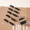 Lot de 10 pinces à cheveux creuses rectangulaires noir mat avec boîte de rangement transparente - Style Noir Pince Canard (En Boîte)