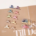 Mini pinces à cheveux mates aux couleurs acidulées avec une boîte de rangement transparente - Style Coréen Croisé (En Boîte)