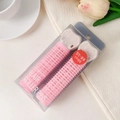 Pink self-adhesive hair roller pins in heart-shaped design with Korean style packaging - Plastic / Pink