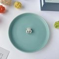 Petite pince à cheveux blanc crème pour queue de cheval et frange style minimaliste - Mini Pince Citrouille-Gris