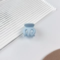 Mini pince à cheveux bleue mate avec design à dents croisées pour queue de cheval - 5cm Pince Citrouille-Bleu Clair Mat