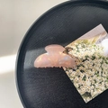 Detailed view of pink iridescent acrylic hair claw clip with mother of pearl texture - 8cm Square Head Claw Clip / Phantom Orange