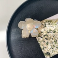 Five-petal flower hair claw clip with pearlescent cream finish for women styling - 7cm Flower Claw / Phantom Yellow