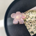 Chic pink iridescent acrylic flower hair claw clip with a pearlescent finish - 7cm Flower Claw / Phantom Pink