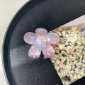 Chic pink purple holographic flower hair claw clip in acrylic for women's hairstyle - 7cm Flower Claw / Phantom Purple