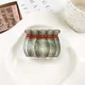 Pinza creativa para el pelo con forma de bolo y textura de mármol gris-verde - 6cm / Bolos Gris