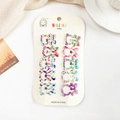 Lot de 10 barrettes pour enfants en forme d'ours aux motifs colorés et à carreaux - Petit Ours Rayé