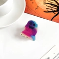 Macro detail of ghost-shaped gradient acrylic hair claw clip for Halloween theme - Iridescent Ghost - Scaring