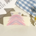 Semicircle hair claw clip featuring a soft purple mountain landscape and trees art print - UV Printed Solid Square-Cream White 165-6