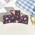 Deep purple hair claw clip with pink hearts pattern for sweet hair styling - UV Printed Solid Square-Cream White 166-2