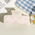 Square cream hair claw clip with sweet pink bow pattern for elegant hairstyling - UV Printed Solid Square-Cream White 167-4