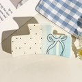 Blue and white checkered claw clip with heart patterns and bow prints for hair styling - UV Printed Solid Square-Cream White 168-5