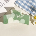 Green matte hair claw clip with white cloud pattern and nice text for hair styling - UV Printed Solid Square-Cream White 170-3