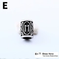 Cuenta rúnica Ehwaz vintage en acero inoxidable con grabado celta para pulseras - Estilo Ehwaz (E)