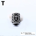 Cuenta de runa Teiwaz retro de acero inoxidable con nudos celtas para joyas de hombre - Estilo Teiwaz (T)