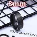 Bague industrielle de 8 mm en acier inoxydable noir avec finition vieillie vintage - 093 Bord droit 8 mm / Taille US 7