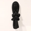 Black silk heatless hair curler set with two matching scrunchies and a large hair claw clip - New Style-Black (Curling Rod Scrunchies And Clip)